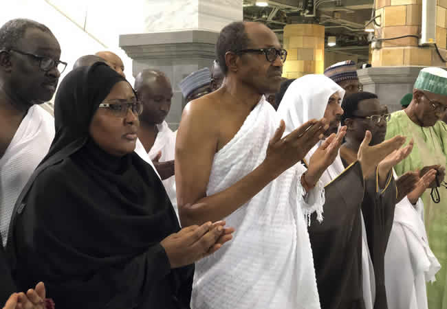 PHOTONEWS: Buhari Observes Umrah With Wife, Aisha Buhari