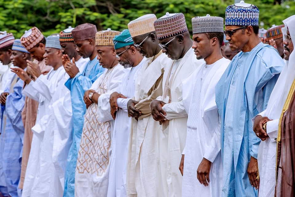 PHOTONEWS: President Buhari Observes Eid-El-Fitr Prayers In Abuja