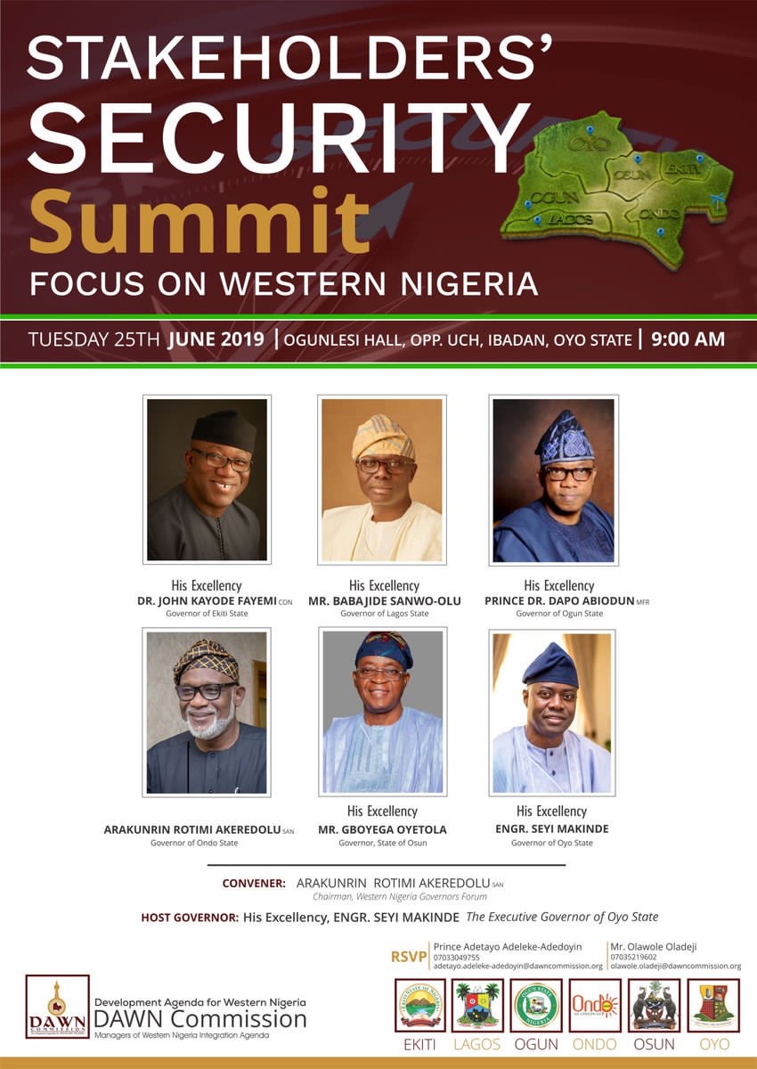 Insecurity: Southwest Governors Hold Security Summit On Tuesday
