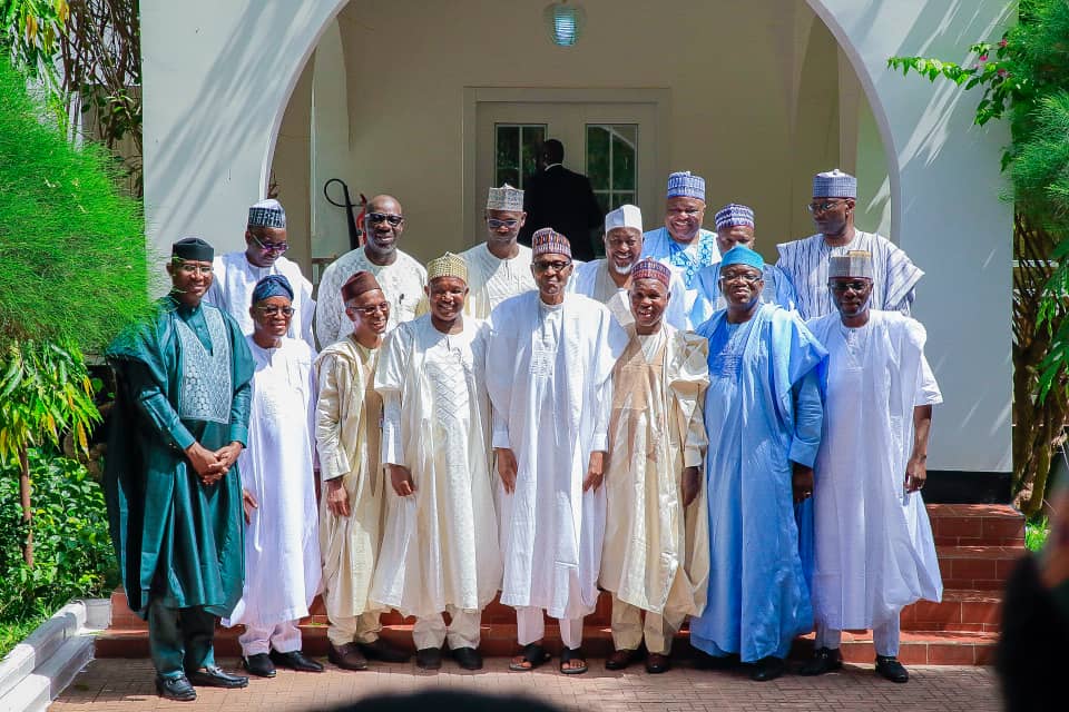 PHOTONEWS: APC Governors Pay Sallah Homage To President Buhari