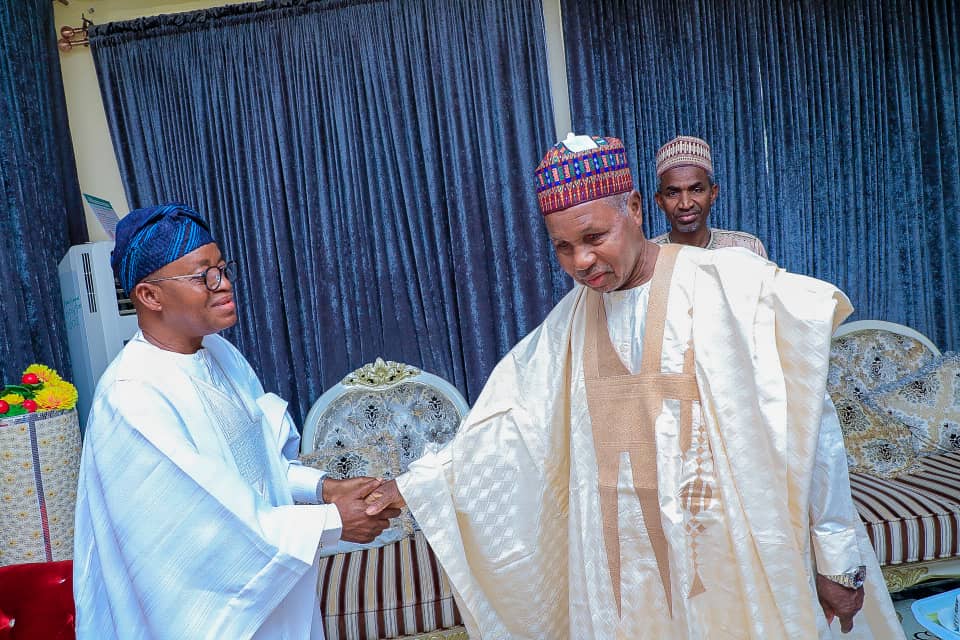 PHOTONEWS: Governor Oyetola Arrives Katsina, Heads To Daura To Pay Sallah Homage To President Buhari