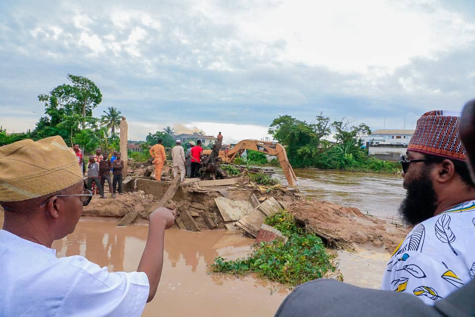 Gov Oyetola Inspects Dreding Of Waterways, Flooded Areas In Osogbo