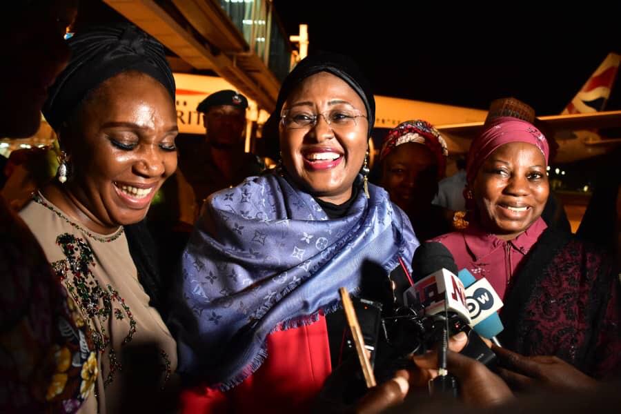 Aisha Buhari Returns To Nigeria