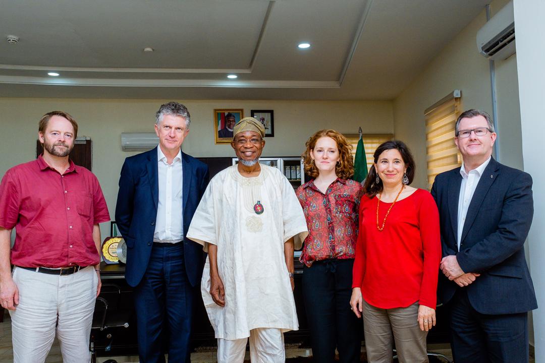 PHOTONEWS: Jonathan Powell’s Peace Mission Team Meets Aregbesola In Abuja