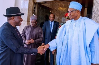 BREAKING: President Buhari Hosts Jonathan In Aso Rock