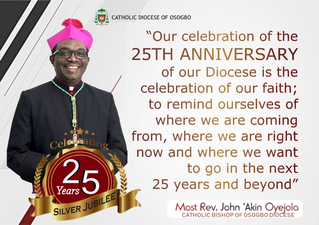 Osogbo Catholic Diocese Donates Food Items To Inidigenes To Mark 25th Anniversary