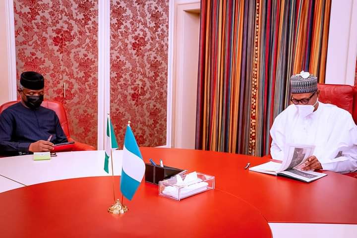 Osinbajo Briefs President Buhari After Medical Check-up