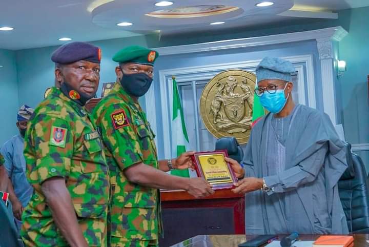 Nigerian Army And NIS Visit Gov Oyetola
