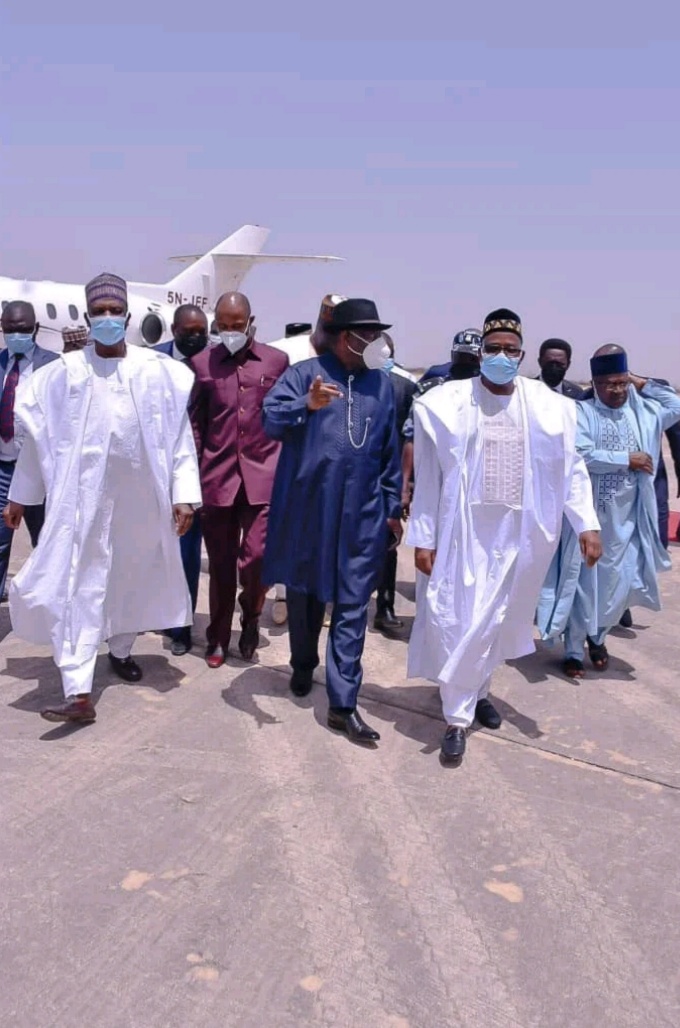 Just In: Former President Goodluck Jonathan Arrives Bauchi (Photos)