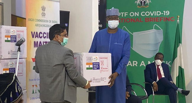 BREAKING: FG Receives 100,000 More Covid-19 Vaccines From India