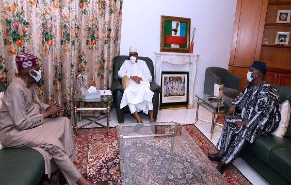 Insecurity: Buhari Holds Close Door Meeting With Zulum, Tinubu, Akande in Aso Rock