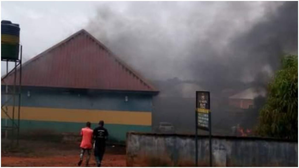 Again, Hoodlums Set Police Station Of Fire In Abia