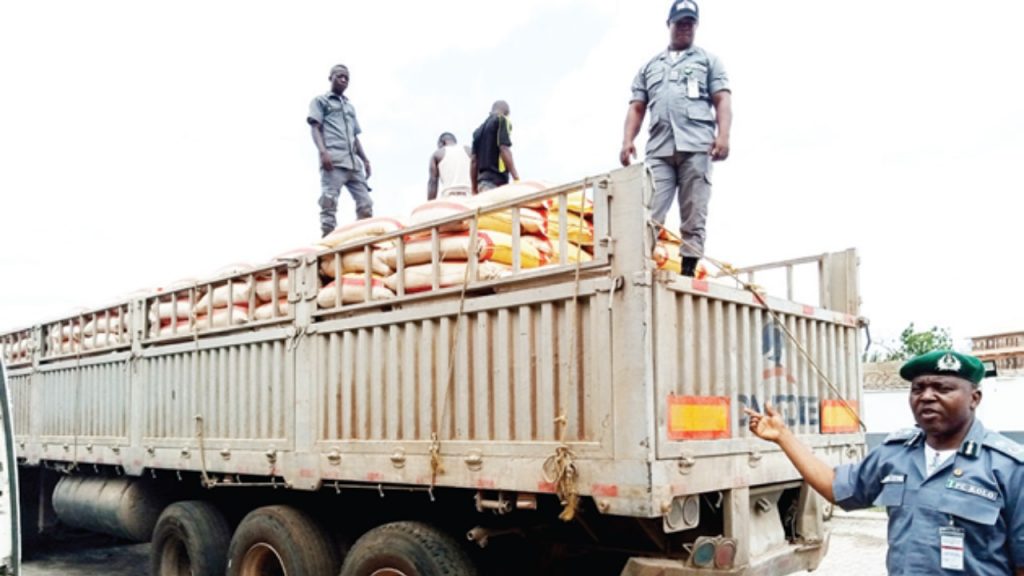 Custom Apprehends Dangote Truck With 600 Bags Of Smuggled Rice In Ogun