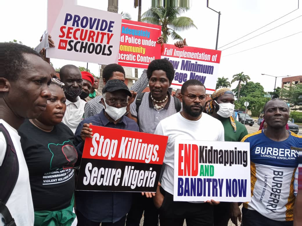 Falana,  Falz Lead Protest Against Insecurity