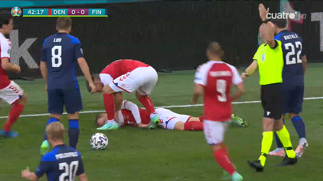 {BREAKING} EURO 2020: Denmark Midfielder, Eriksen Slumps During Match