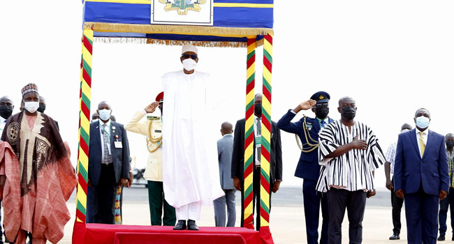 Buhari Arrives Ghana For ECOWAS Summit
