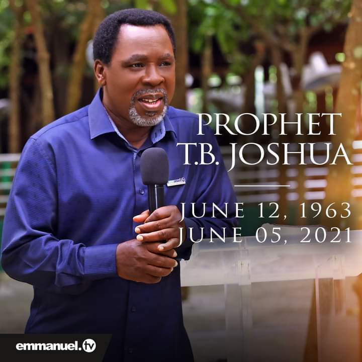 T.B Joshua To Be Buried In July
