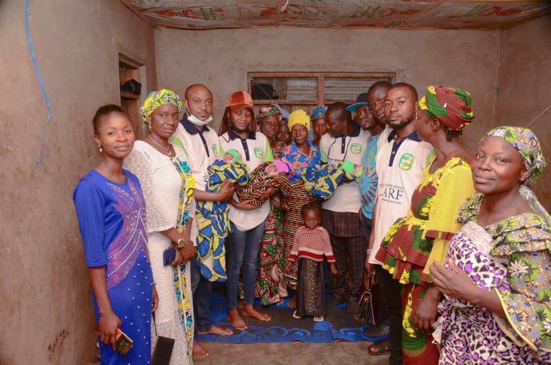 Mrs Aregbesola Donates Gifts To Non-Nigeria Mother Of Triplets