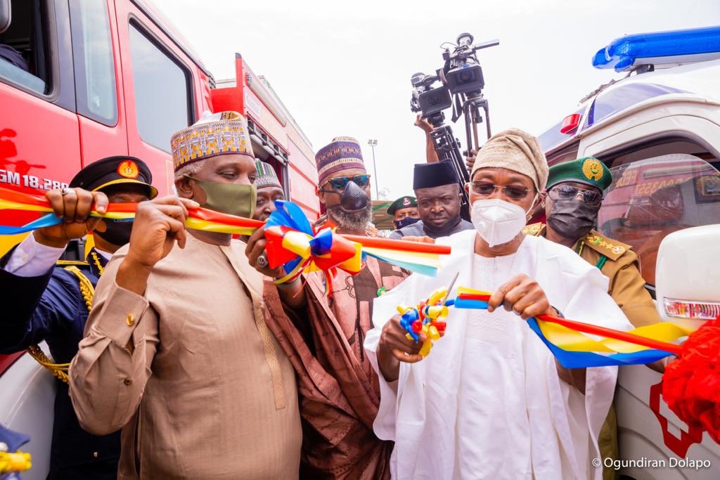 Aregbesola Commissions Firefighting Vehicles