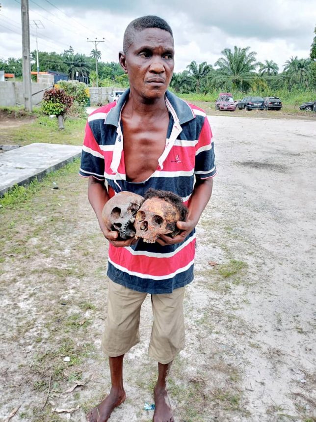 Delta Police Arrest Suspected Ritualists, Native Doctor With Two Skulls From Osun