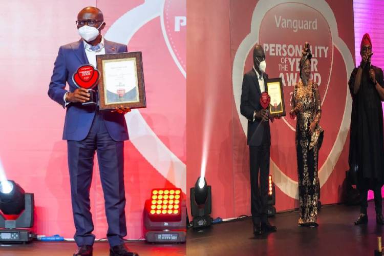 Governor Sanwo-Olu Bags Vangaurd’s ‘Personality Of The Year’ Award