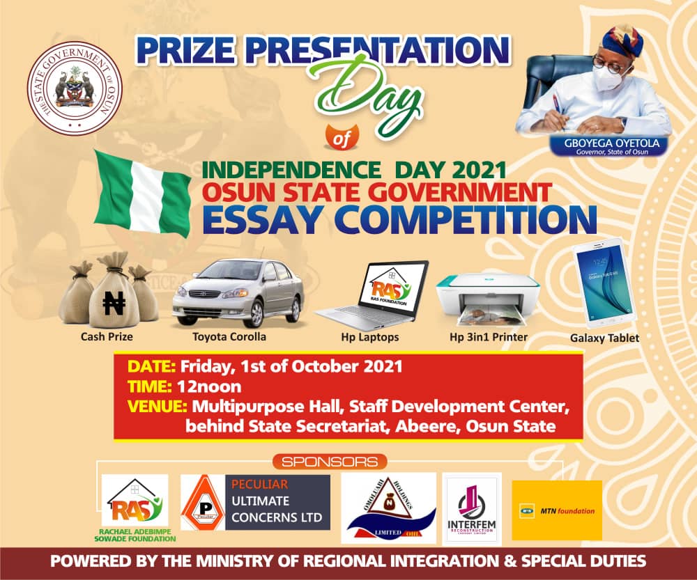 Independence Day: 50 Osun Students To Slug It Out For Grand Prize