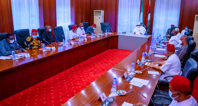 BREAKING: Former Heads of State, Goodluck Jonathan, Governors Attend   Council Of  State Meeting