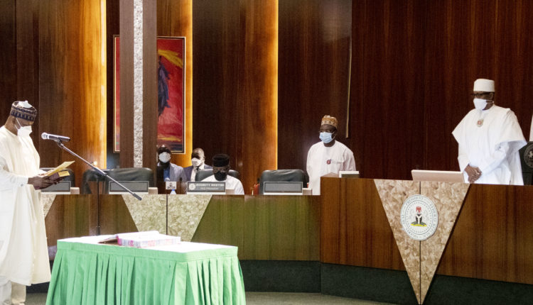 Buhari Presides Over Security Meeting, Swears-in New Minister Of State