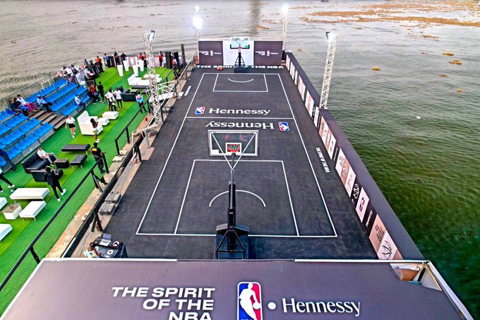 (Photos) First Floating Basketball Court In Africa Launched In Lagos