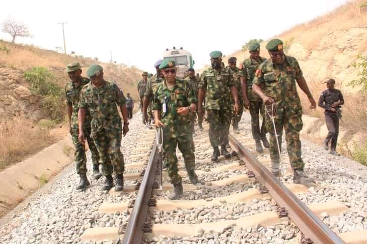 IGP, Defence Chief Visit Site Of Kaduna Train Attack