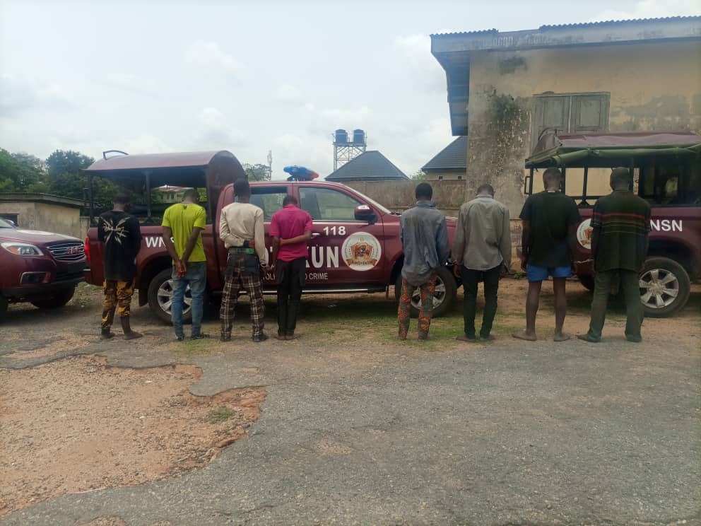 Amotekun Parades 8 Suspected Armed Robbers in Osun