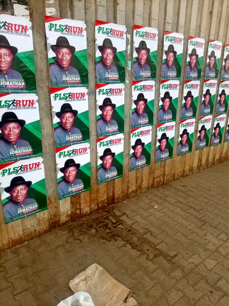 Former President Jonathan’s Poster Floods APC Secretariat