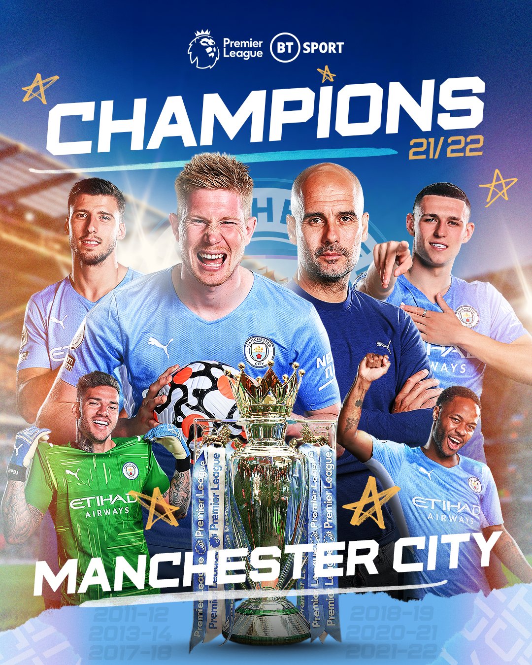 Just In:: Man City Crowned English Champions In An Entertaining Final Match Day
