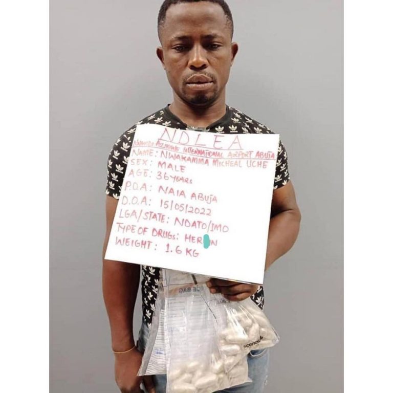 Italy-Based Nigerian Man Nabbed With 95 Pellets Of Heroin At Airport