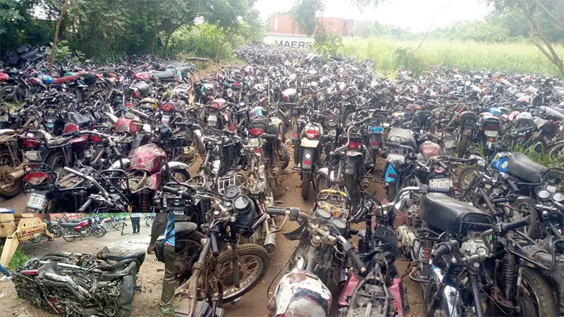 Lagos Govt  Destroys 2,200 Seized Motorcycles