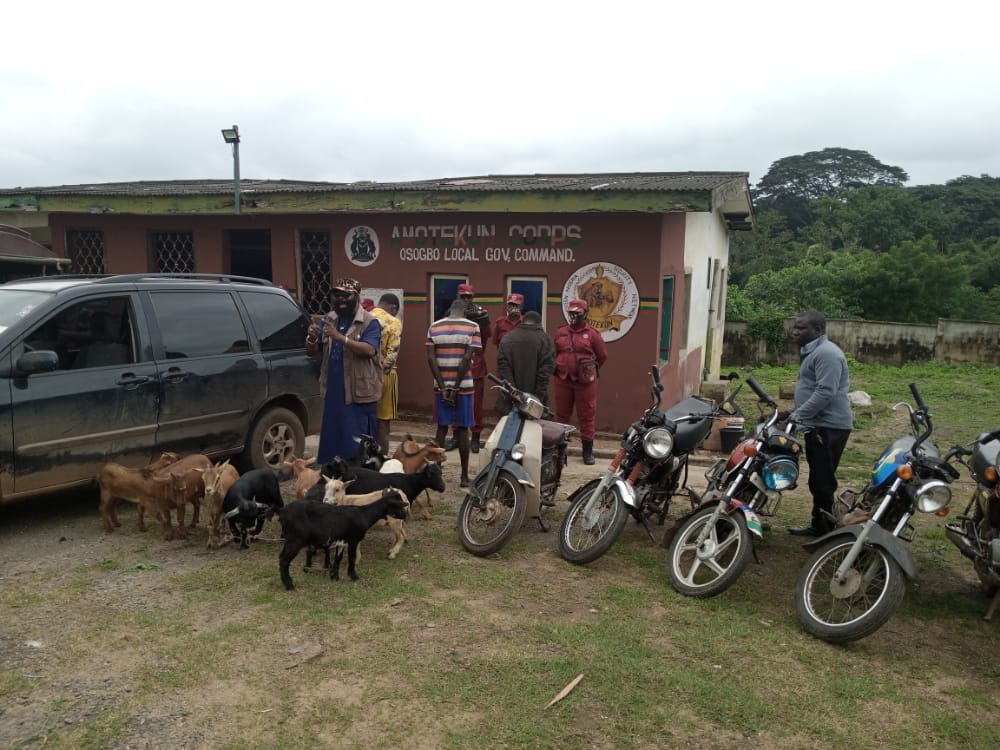 Amotekun Parade 3 Suspects For Stealing Goats In Osun