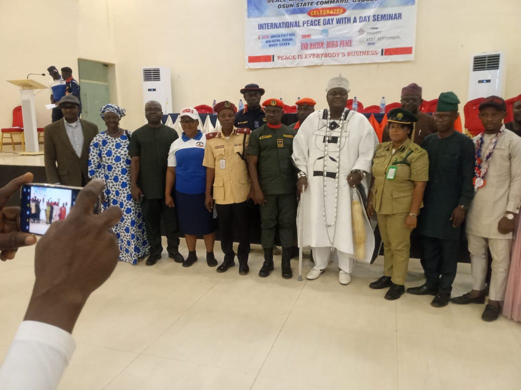 International Peace Day: Osun NSCDC Advocates Peace In Nigeria
