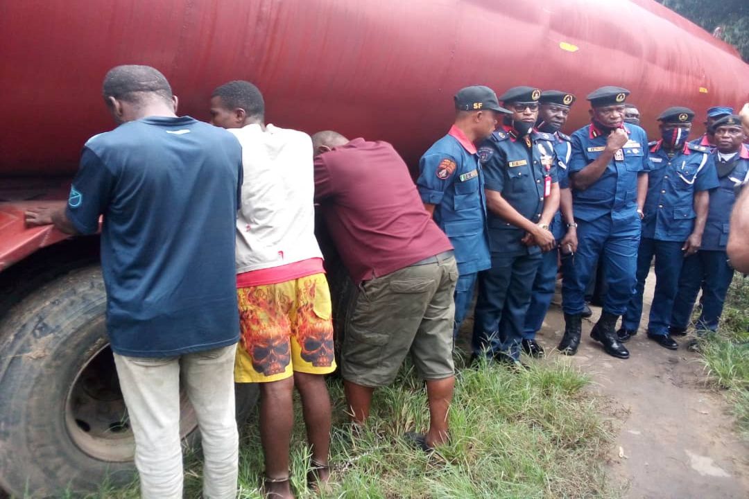 Oil Theft: NSCDC Arrests 426 Suspects, 90 Trucks, 38 Boats In 6 Months