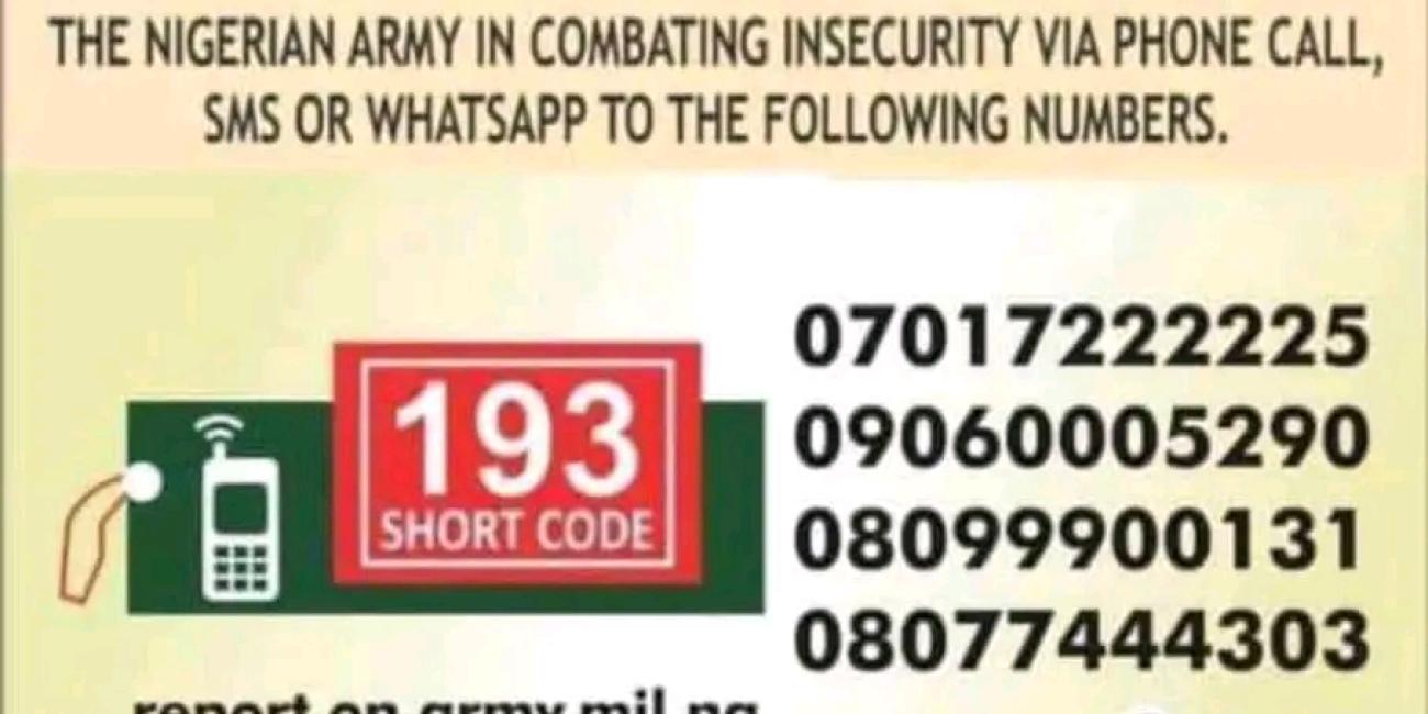 Insecurity:  Nigerian Army Launch Special Call Centre