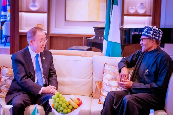 Buhari Meets Former UN Secretary-General In South Korea