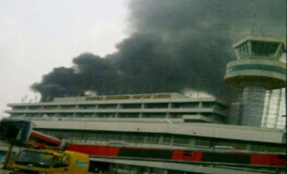 Tension As Fire Guts Lagos Airport