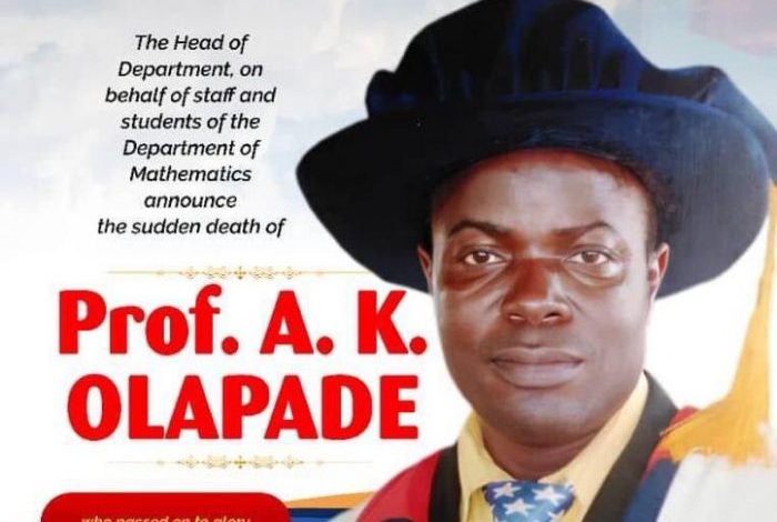 University Mourns As OAU Loses Professor