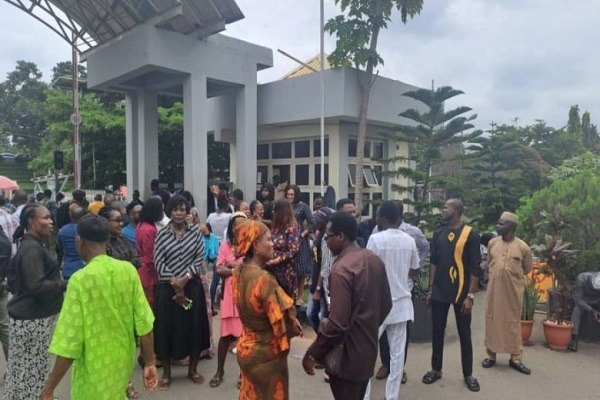 Workers Protest, Lock Works Minister Umahi In His Office