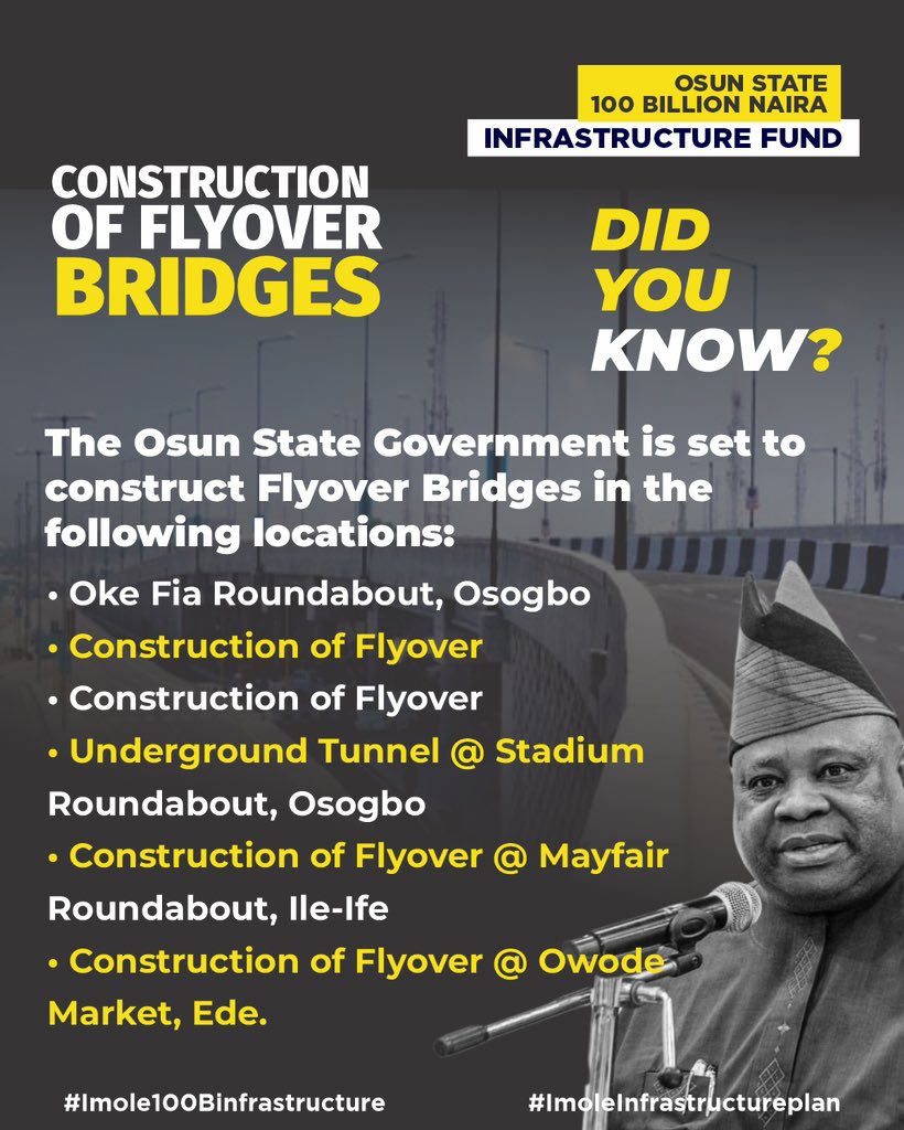 N100bn Infrastructure Plan: Osun To Get Five Flyovers, 45 Roads – Adeleke