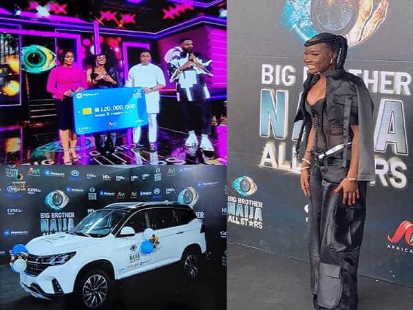 BBNAIJA: Ilebaye Receives N120 Million Cash Prize, Car, Other Items At Presentation Ceremony