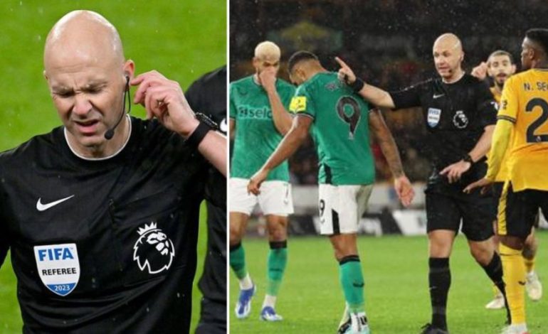 Anthony Taylor Demoted To Championship After Wolves Vs Newcastle Controversy