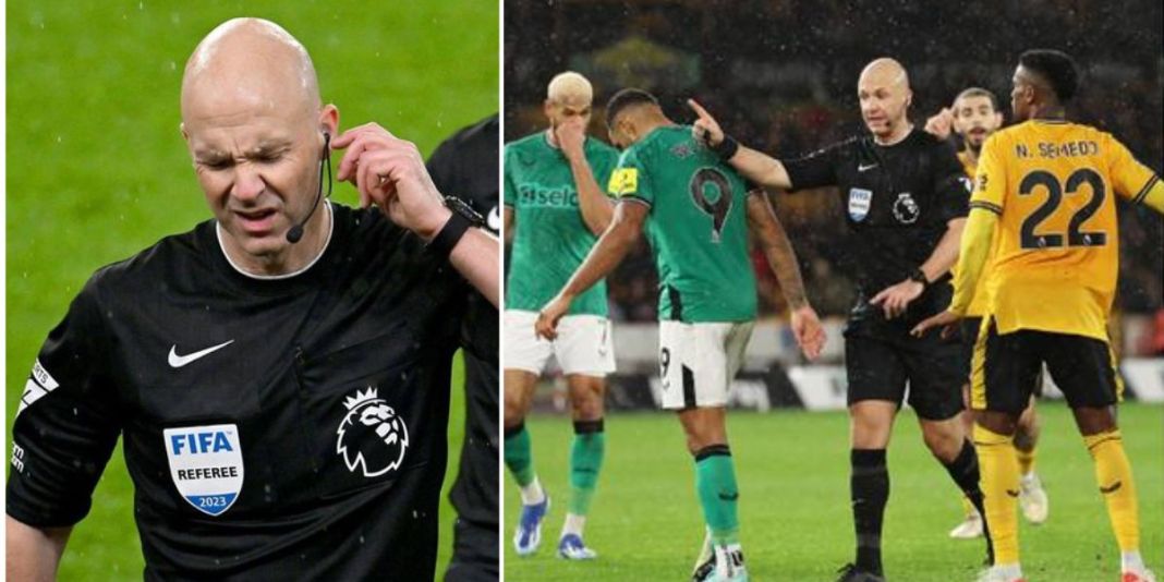 Anthony Taylor Demoted To Championship After Wolves Vs Newcastle Controversy