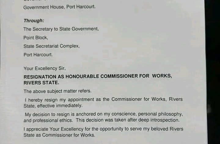 Another Rivers State Commissioner Resigns From Fubara’s Cabinet