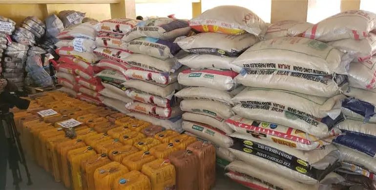 Customs Release 15 Trucks Of Seized Food Items 