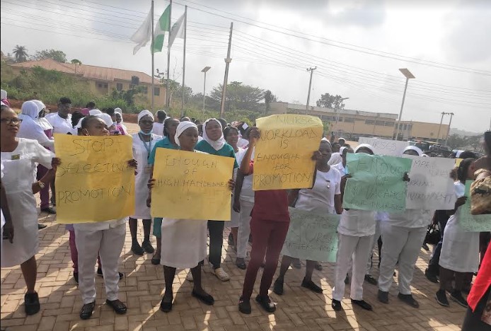 Nurses Protest Alleged Poor Working Conditions, Non-Promotion In Ogun